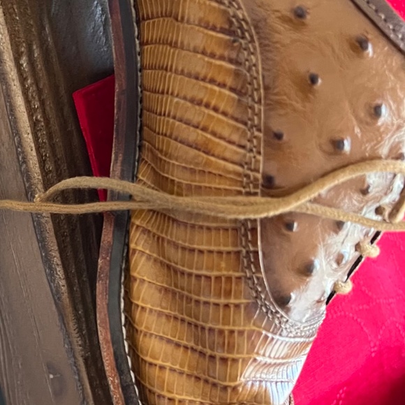 Stacy Adams Rodano Leather sole Lizard Cap Toe Oxford Shoes Tan 25527-240 main image 8